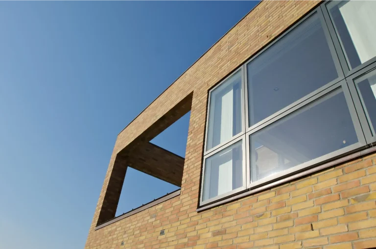 The outside of a property with Vlefac V200 windows